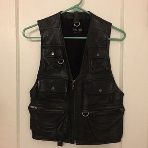 Vena Cava Black Leather Vest Like NEW